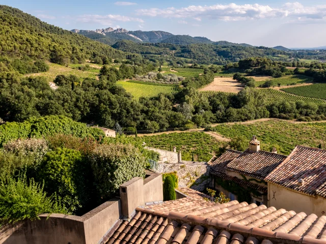 Illustrations du village de Séguret réalisées le 13 juillet 2020.