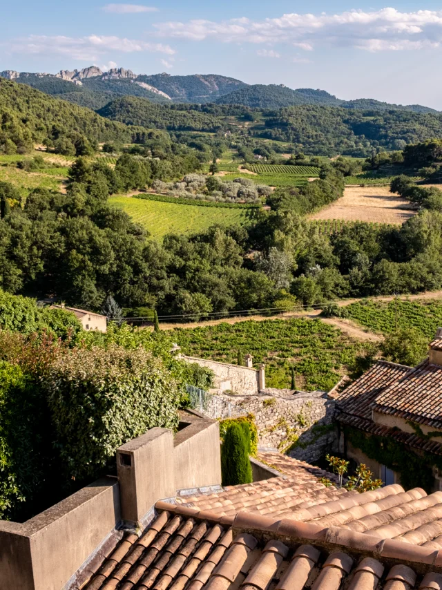 Illustrations du village de Séguret réalisées le 13 juillet 2020.