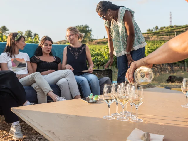 Apéro perché Youpi Tours au domaine La Fille des Vignes pour le départ de Marine