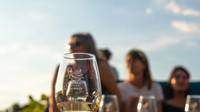 Apéro perché Youpi Tours op Domaine La Fille des Vignes voor het afscheidsfeest van Marine