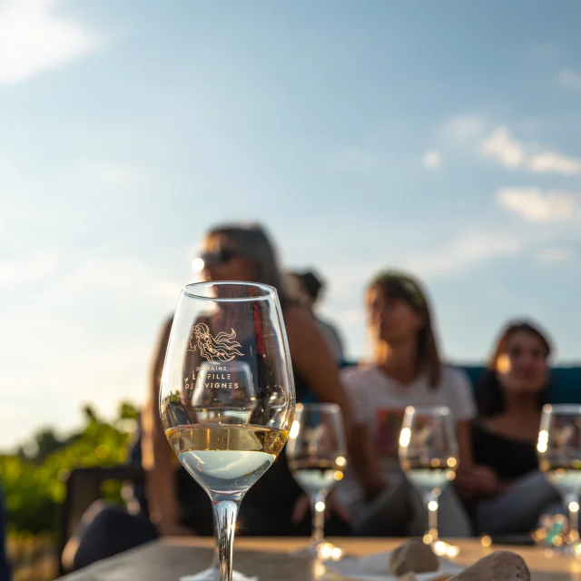 Apéro perché Youpi Tours au domaine La Fille des Vignes pour le départ de Marine