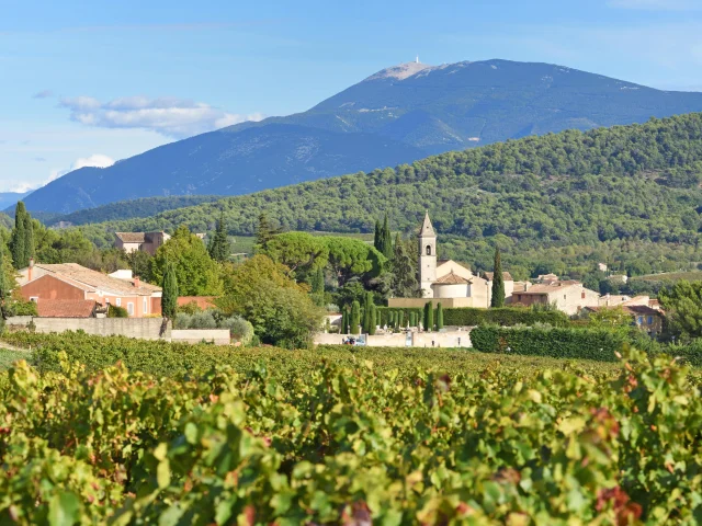 Vue sur le village de Roaix