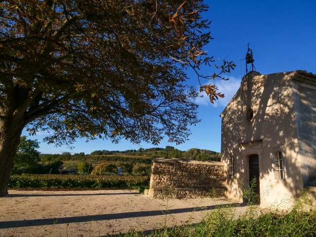 Dorp Villedieu in de herfst