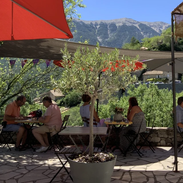 Terrace in the village of Brantes