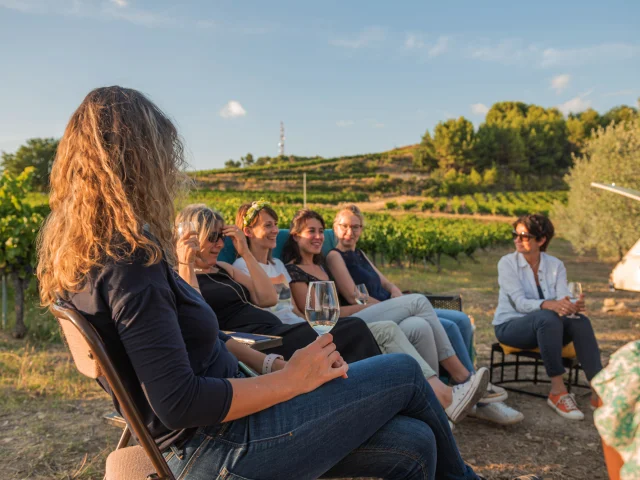 Apéro perché Youpi Tours au domaine La Fille des Vignes pour le départ de Marine