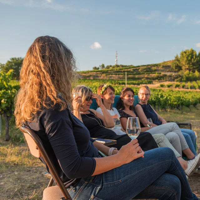 Apéro perché Youpi Tours au domaine La Fille des Vignes pour le départ de Marine