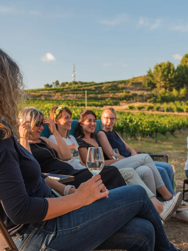 Apéro perché Youpi Tours au domaine La Fille des Vignes pour le départ de Marine