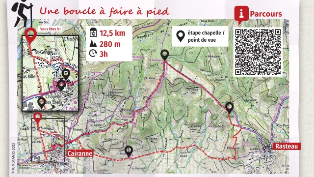 Parcours 3 Chemin des Chapelles - tracé