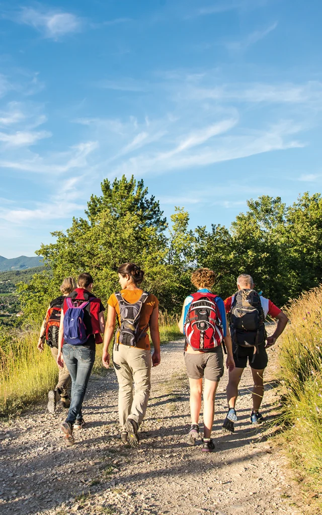 Wanderung in den Hügeln von Crestet